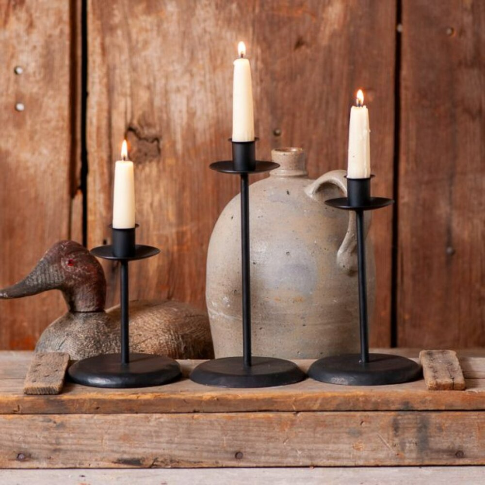 Wrought Iron Taper Candle Holder Set -3